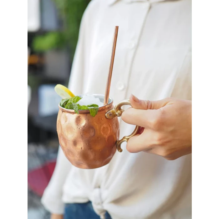 BAKIR KUPA BARDAK GAMZELİ MODEL MAT BAKIR RENK