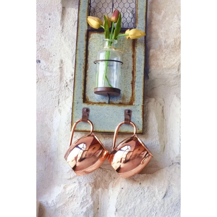 BAKIR KUPA BARDAK TOMBUL MODEL (2li) BAKIR RENK