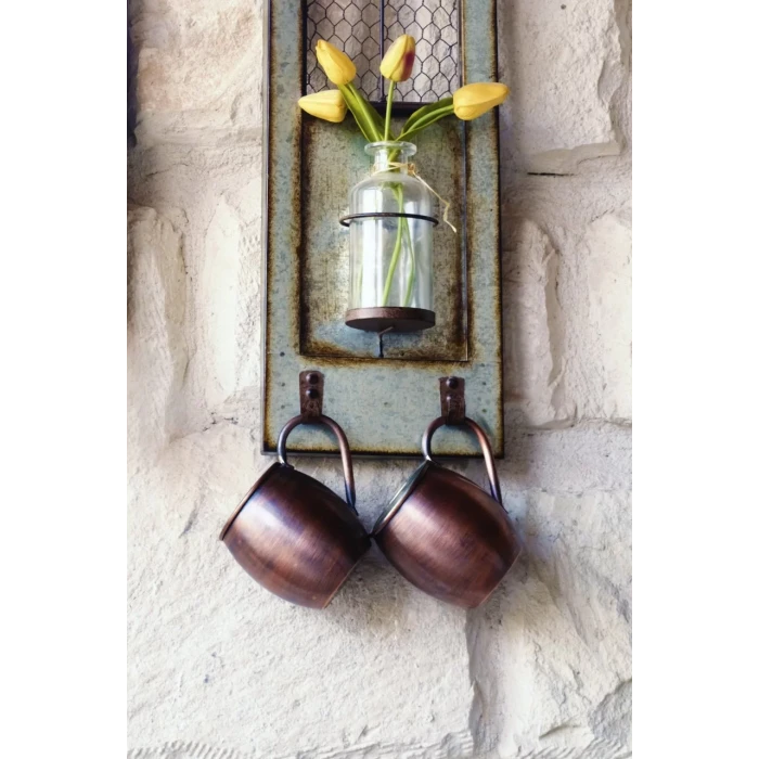 BAKIR KUPA BARDAK TOMBUL MODEL (2li) OKSİTLİ RENK