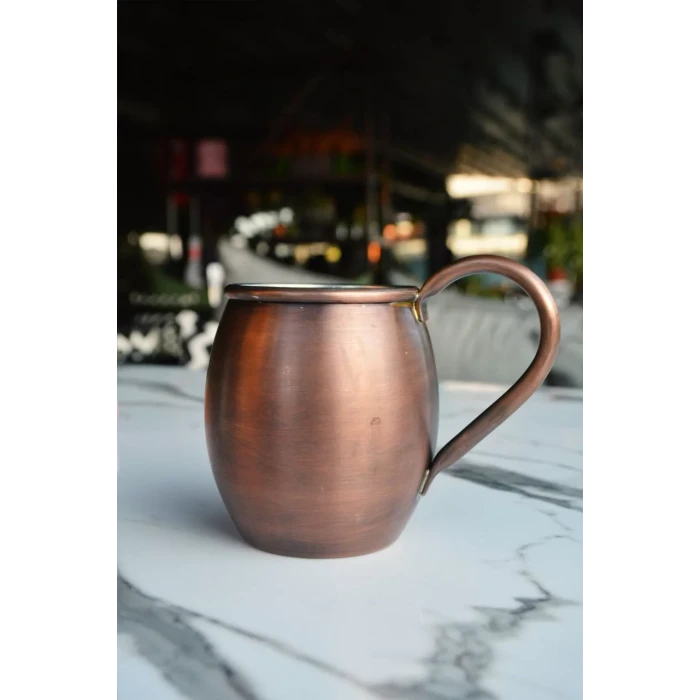 BAKIR KUPA BARDAK TOMBUL MODEL (2li) OKSİTLİ RENK