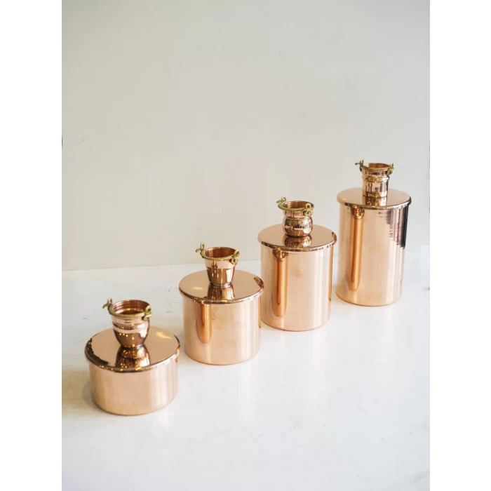 Bakır Baharat Seti Objeli Model 4lü Bakır Renk