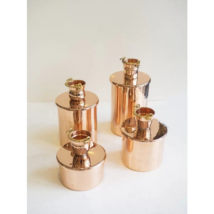 Bakır Baharat Seti Objeli Model 4lü Bakır Renk