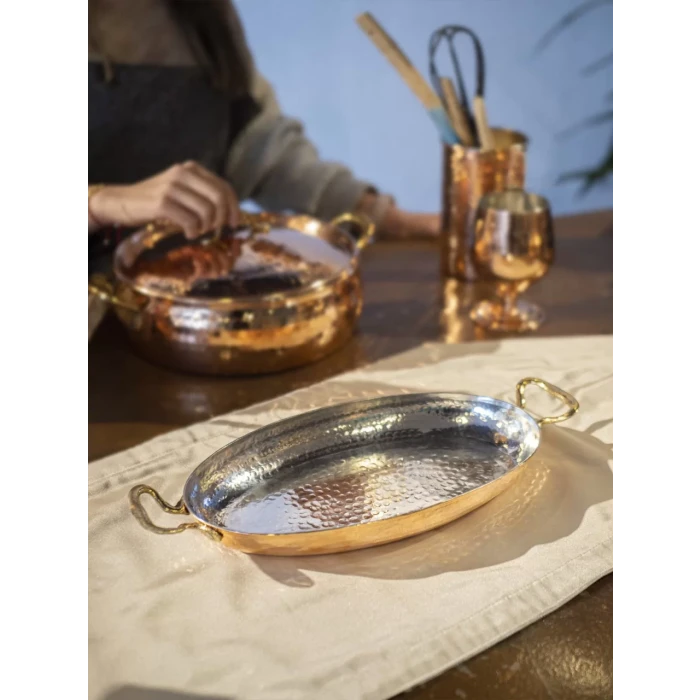 BAKIR FIRIN TEPSİSİ OVAL MODEL