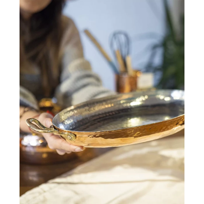 BAKIR FIRIN TEPSİSİ OVAL MODEL