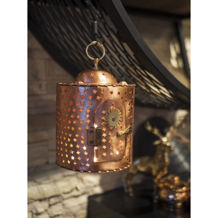 BAKIR FENER YILDIZ KESİM SİLİNDİR MODEL (MAT BAKIR)