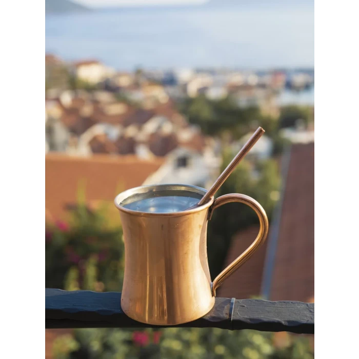 BAKIR KUPA BARDAK İNCE BELLİ MODEL PARLAK BAKIR RENK