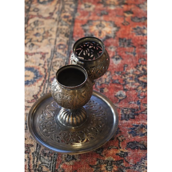 BAKIR BUHURDANLIK AJUR KESİM ÖZEL EL İŞÇİLİĞİ OKSİTLİ RENK