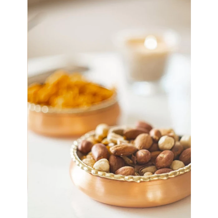 BAKIR ÇEREZLİK ERİTMELİ MODEL MAT BAKIR RENK GOLD DETAYLI