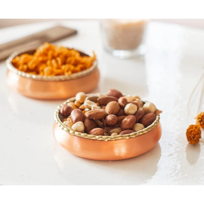 BAKIR ÇEREZLİK ERİTMELİ MODEL MAT BAKIR RENK GOLD DETAYLI