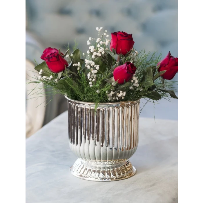 GÜMÜŞ KAPLAMA FENDİ VAZO