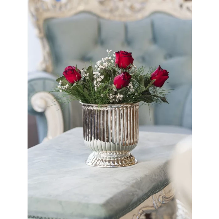 GÜMÜŞ KAPLAMA FENDİ VAZO