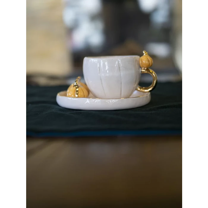 Seramik Fincan Bal Kabağı Figürlü Model