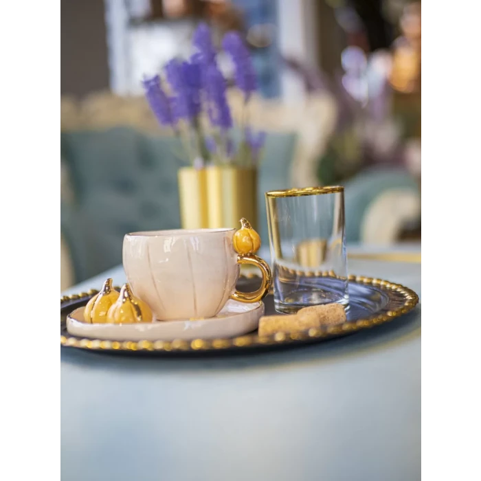 Seramik Fincan Bal Kabağı Figürlü Model