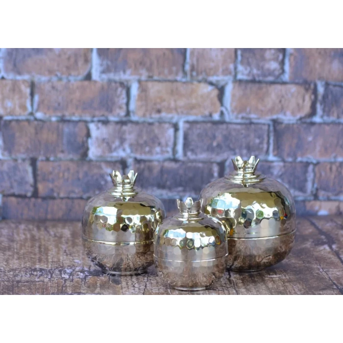 Bakır Nar Seti 3lü GÜMÜŞ RENK