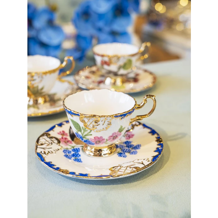 EL BOYAMASI FİNCAN TAKIMI KUŞ DESENLİ