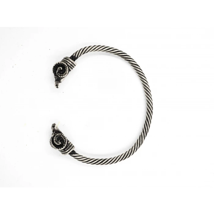 Bakır Bileklik KOÇ BAŞLI MODEL GÜMÜŞ KAPLAMA