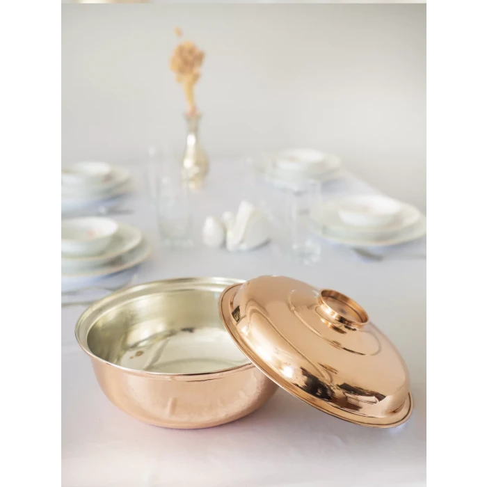 BAKIR TENCERE HELVANE MODEL 24CM NO2