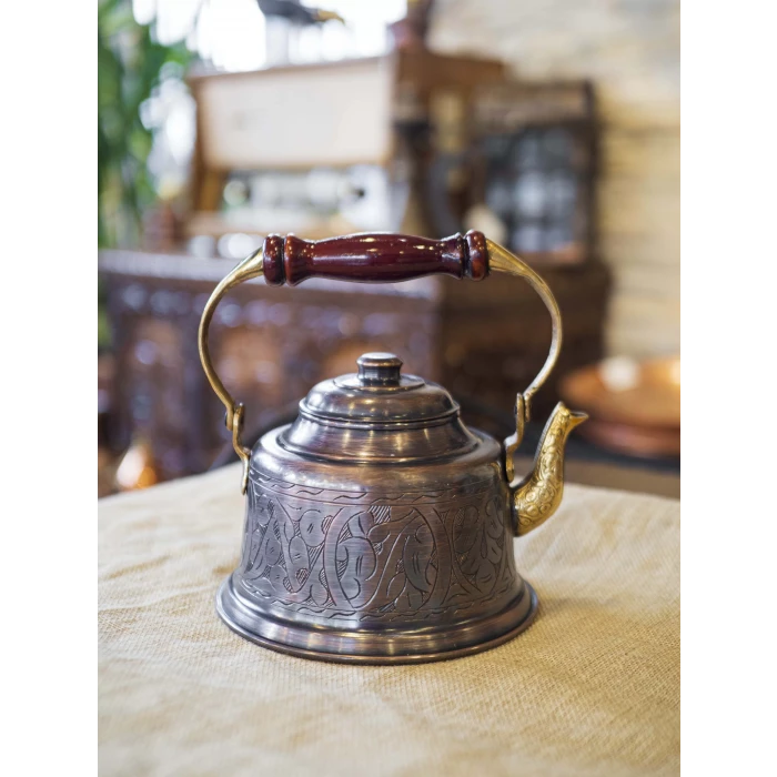 BAKIR DEMLİK MARAŞ NAKIŞ İŞLEMELİ MODEL OKSİTLİ RENK