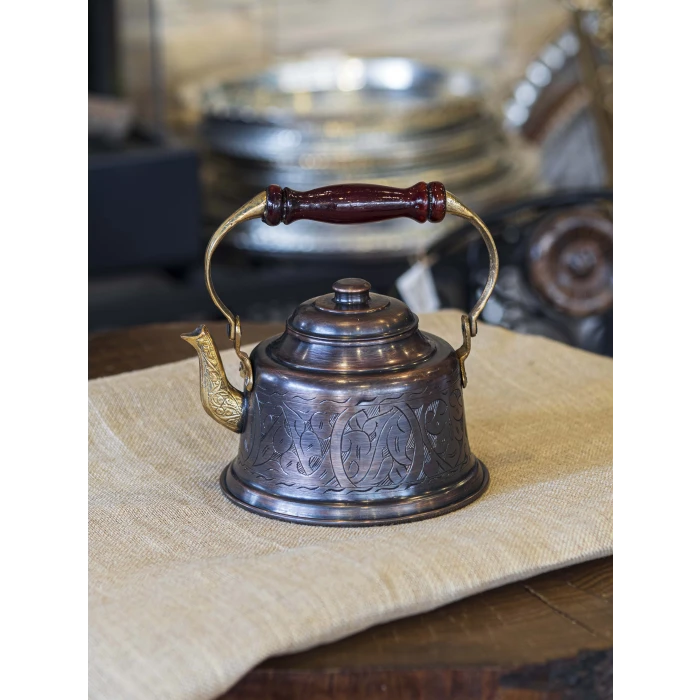 BAKIR DEMLİK MARAŞ NAKIŞ İŞLEMELİ MODEL OKSİTLİ RENK