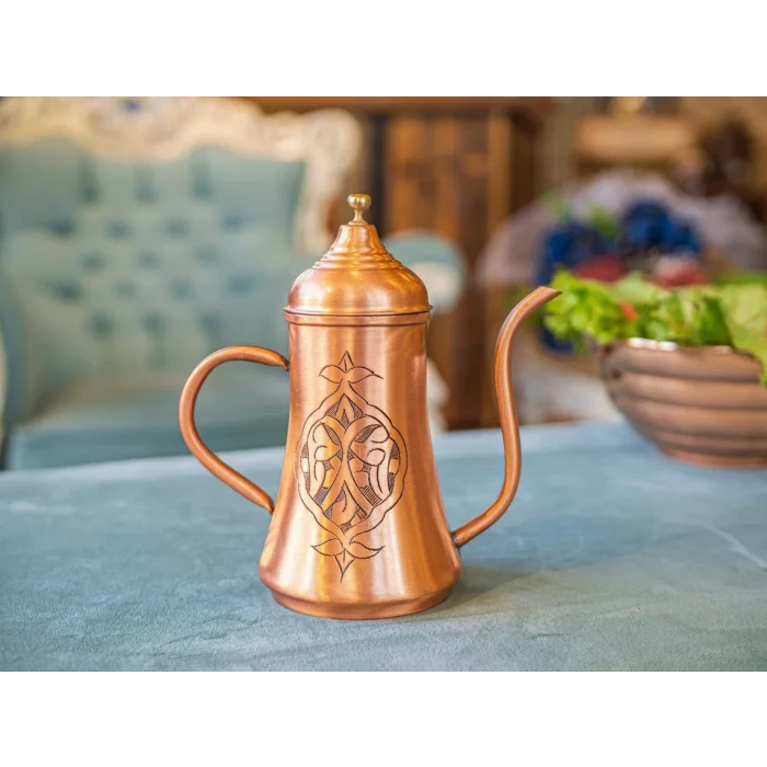 Bakır Yağdanlık Otantik İşlemeli Model Mat Bakır Renk No:1