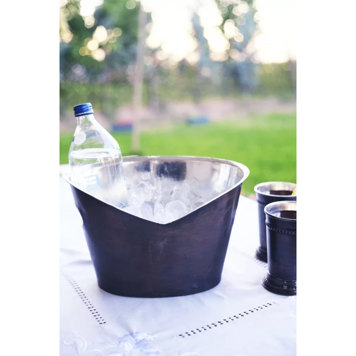 BAKIR BUZ KOVASI OVAL MODEL OKSİT RENK