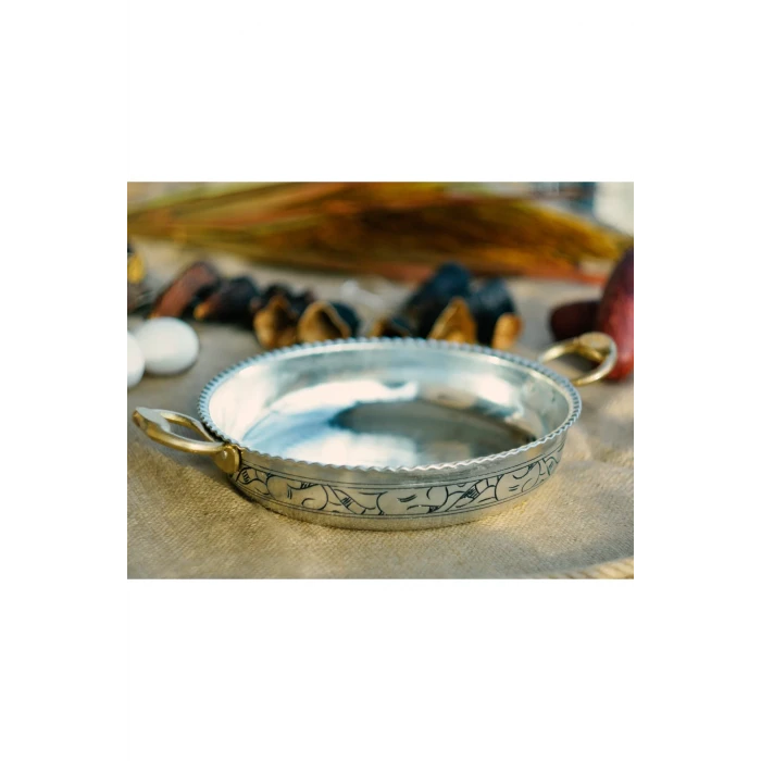 BAKIR TAVA OYMA NAKIŞ İŞLEME FIRFIRLI MODEL 18CM