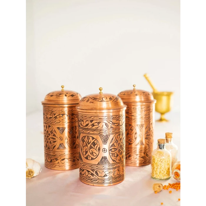 BAKIR BAHARATLIK OYMA NAKIŞ İŞLEME UZUN MODEL MAT BAKIR RENK TEK ADET