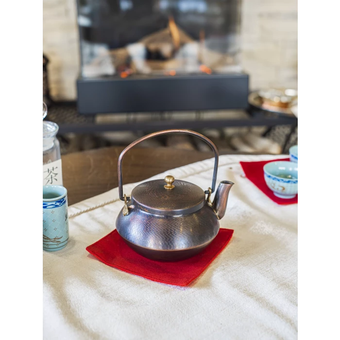 BAKIR ZEN DEMLİK NOKTALI DESENLİ OKSİTLİ RENK NO2