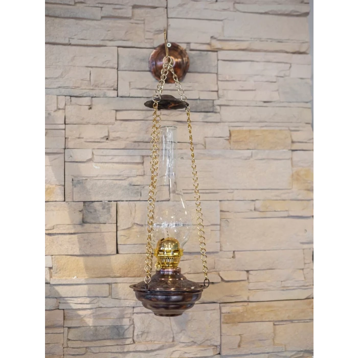 BAKIR GAZ LAMBASI ZİNCİRLİ MODEL OKSİTLİ RENK