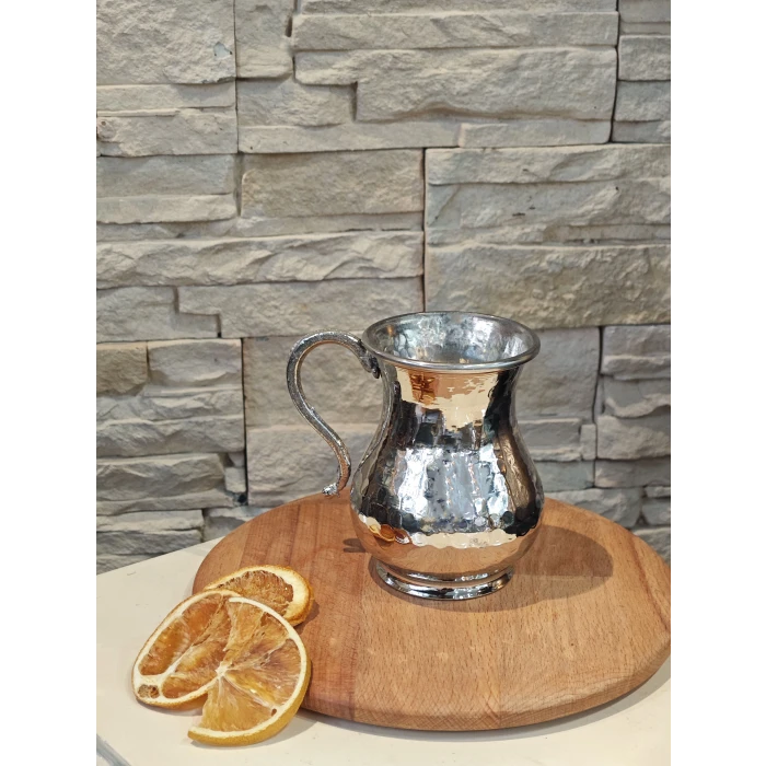 BAKIR AYRAN BARDAĞI DÖVME MODEL GÜMÜŞ RENK