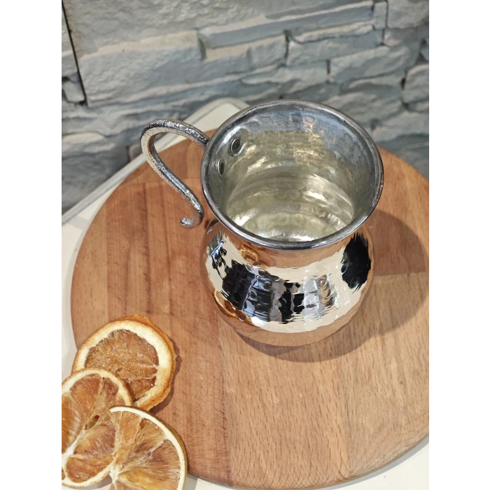 BAKIR AYRAN BARDAĞI DÖVME MODEL GÜMÜŞ RENK