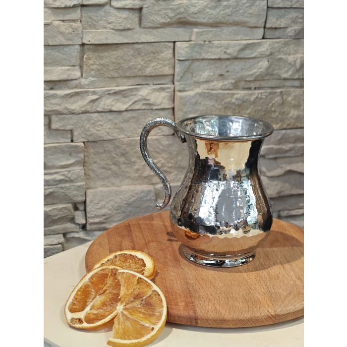 BAKIR AYRAN BARDAĞI DÖVME MODEL GÜMÜŞ RENK