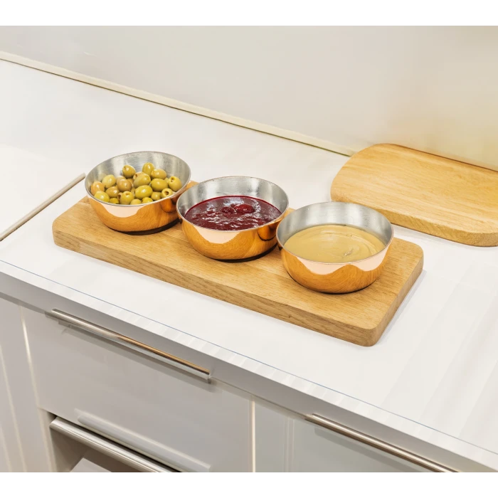 Ahşap Standlı Sosluk Seti