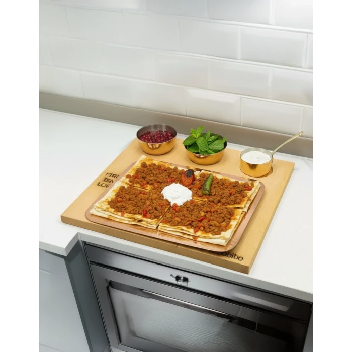 Ahşap Standlı Yemek Sunumu Seti #002