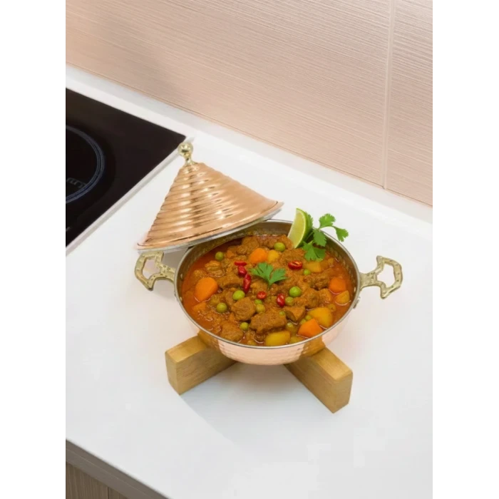 Ahşap Standlı Yemek Sunumu Seti #003