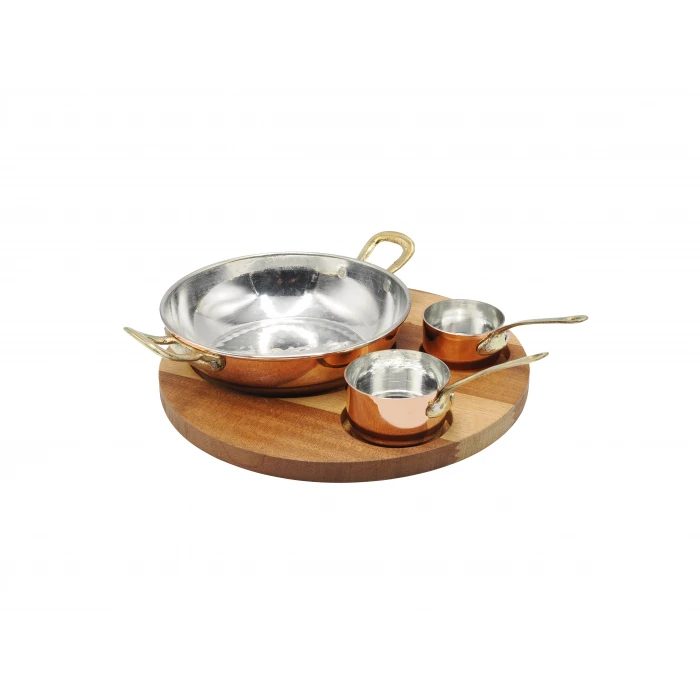 Ahşap Standlı Yemek Sunumu Seti #004