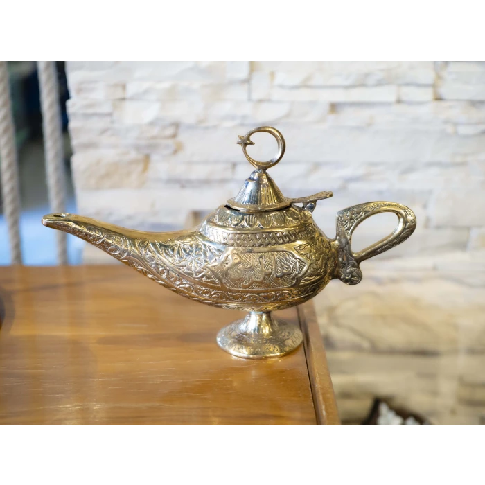 ALAADDİN SİHİRLİ LAMBA PİRİNÇ GOLD RENK