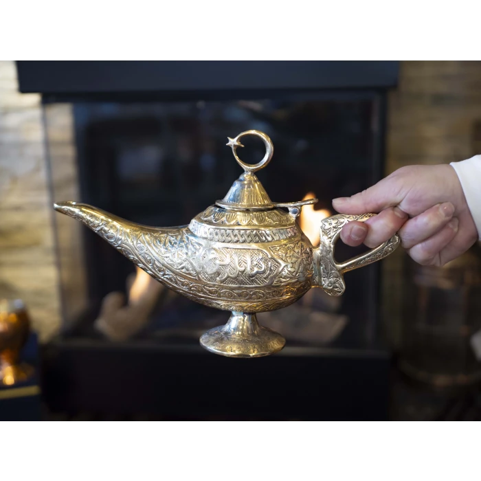 ALAADDİN SİHİRLİ LAMBA PİRİNÇ GOLD RENK