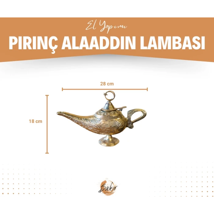 ALAADDİN SİHİRLİ LAMBA PİRİNÇ GOLD RENK