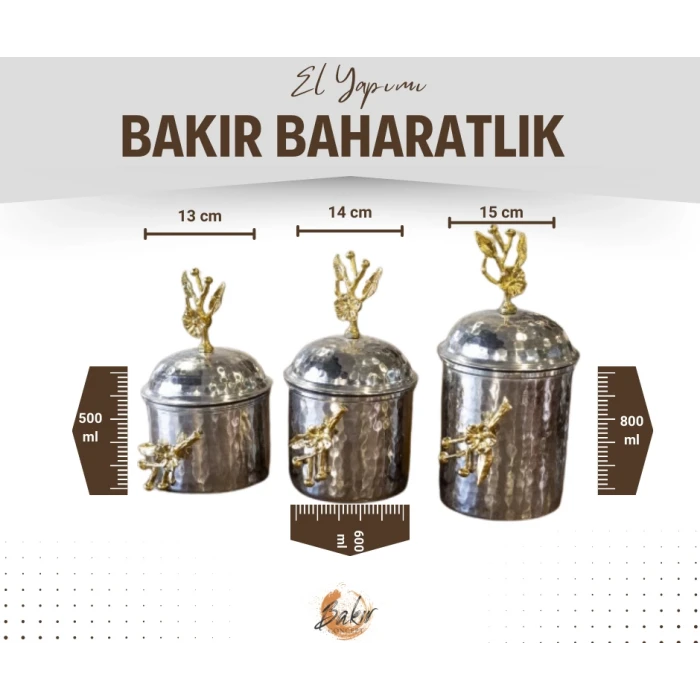 BAKIR BAHARAT TAKIMI 3LÜ ÇİÇEKLİ MODEL GÜMÜŞ RENK