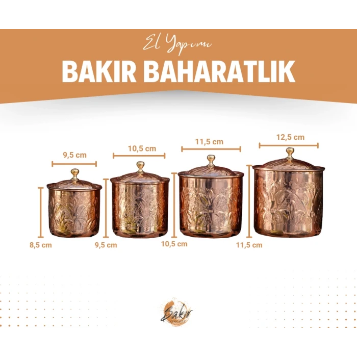 BAKIR BAHARAT TAKIMI DESEN KAKMALI MODEL BAKIR RENK (4LÜ)