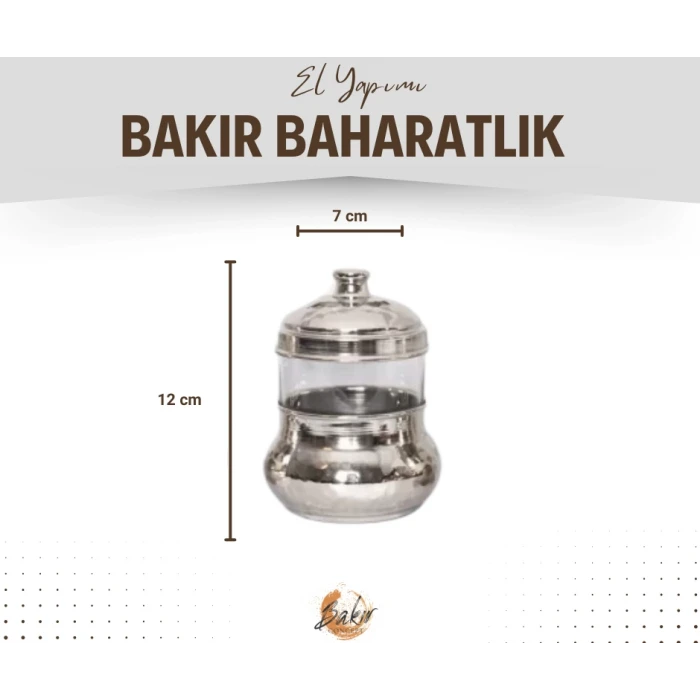 BAKIR BAHARATLIK CAMLI HAZNELİ MİNİ BOY 3LÜ SET