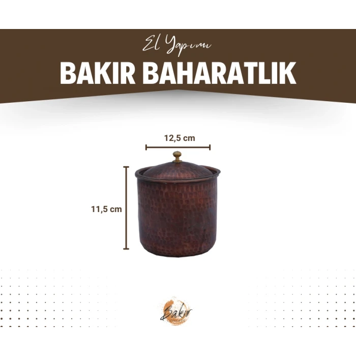 BAKIR BAHARATLIK ÇEKİÇ DÖVME OKSİTLİ RENK (TEKLİ)