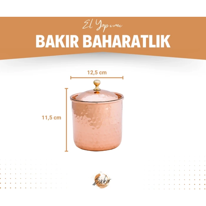BAKIR BAHARATLIK ÇEKİÇ DÖVMELİ BAKIR RENK (TEKLİ)