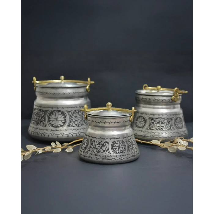 BAKIR BAKRAÇ OYMA NAKIŞLI 500 ML (İÇ-DIŞ KALAYLI)