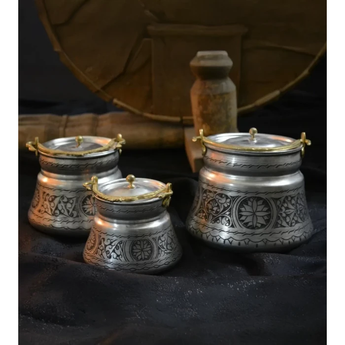 BAKIR BAKRAÇ OYMA NAKIŞLI 5LT (İÇ-DIŞ KALAYLI)