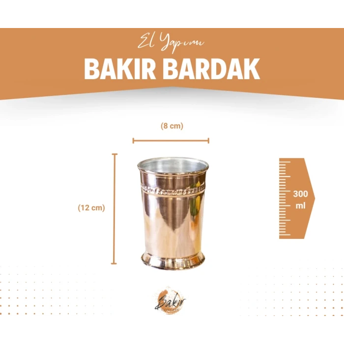 Bakır Bardak Julep Kokteyl Model Bakır Renk