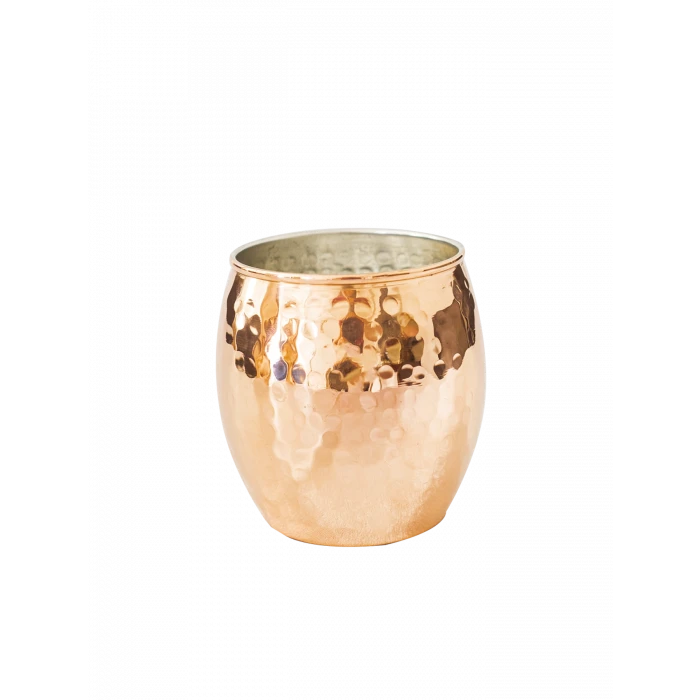 BAKIR BARDAK TOMBUL KOKTEYL MODEL ÇEKİÇ DÖVME 2Lİ