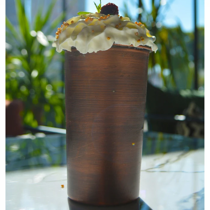 Bakır Bardak Uzun Model Oksit Renk