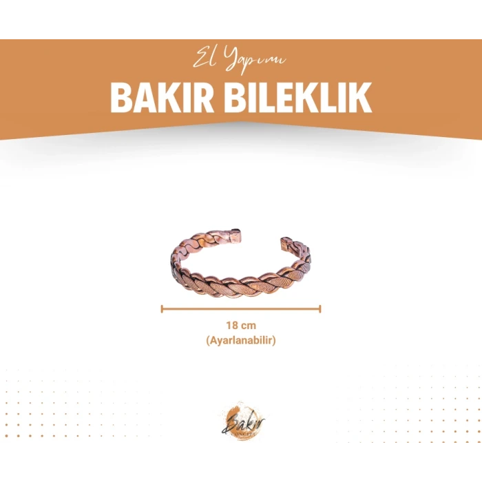 Bakır Bileklik BURMA MODEL
